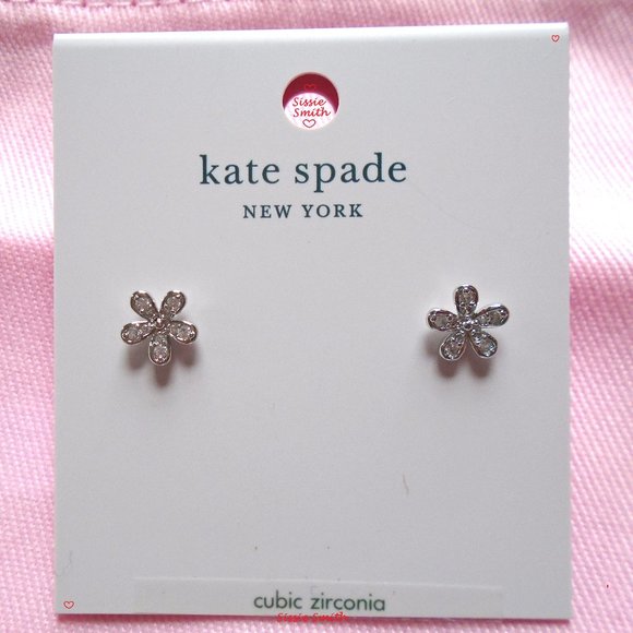 kate spade Jewelry - ♠️ Kate Spade ♠️️ Gleaming Clear Gardenia Flower Studs